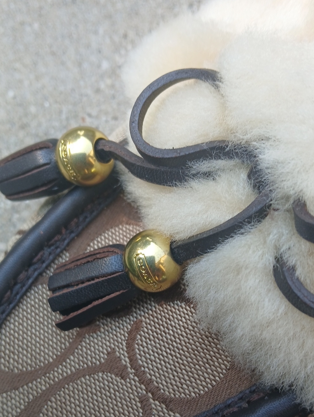 Coach Fiona Signature Shearling Moccasin Slippers Sz 7.5 M - Picture 7 of 12